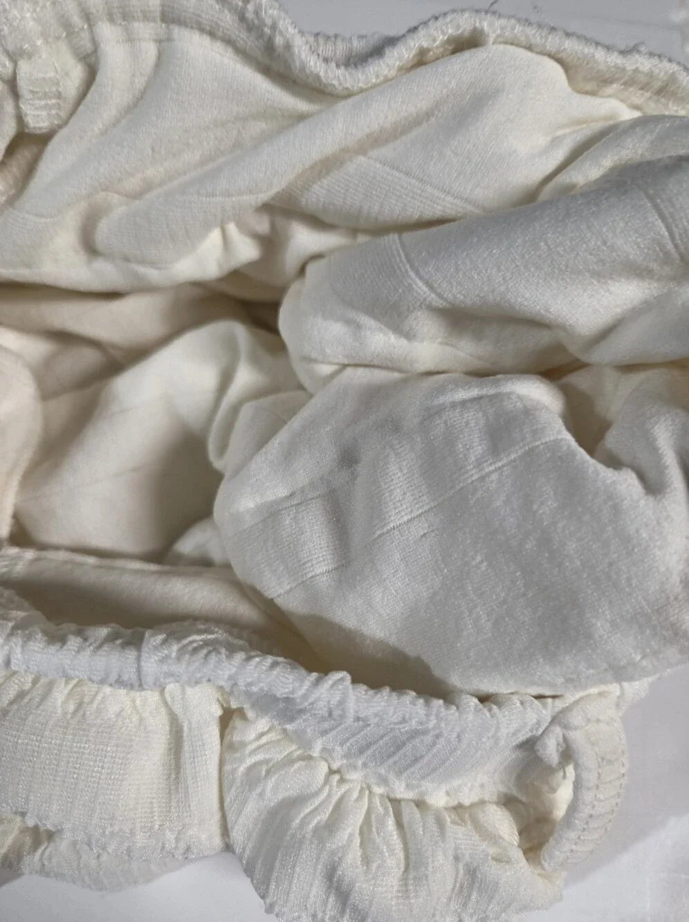 Cream Tiered Ruffle Women's Shorts